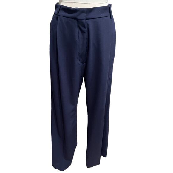 FRAME High Waist Wide Leg Trousers in Blue Size 14 NWT - Picture 2 of 14